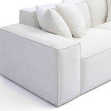 Mindy 84" Chenille Basketweave Modular Loveseat by TOV Furniture at Eve Furniture