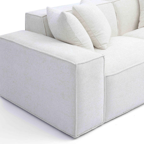 Mindy 84" Chenille Basketweave Modular Loveseat by TOV Furniture at Eve Furniture