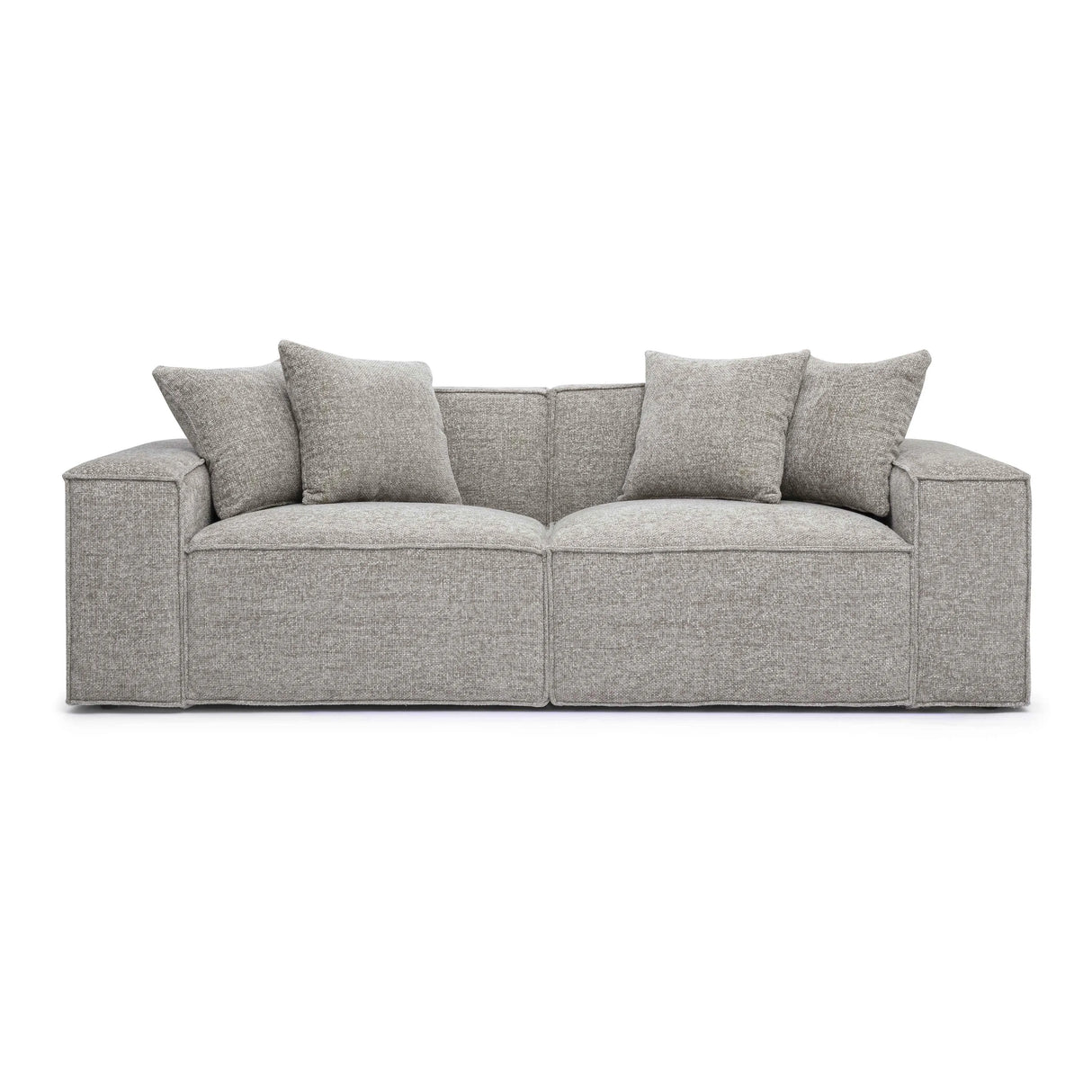 Mindy 84" Chenille Basketweave Modular Loveseat by TOV Furniture at Eve Furniture