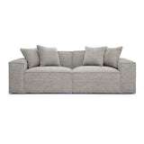 Mindy 84" Chenille Basketweave Modular Loveseat by TOV Furniture at Eve Furniture