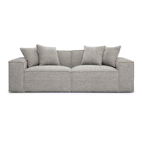 Mindy 84" Chenille Basketweave Modular Loveseat by TOV Furniture at Eve Furniture