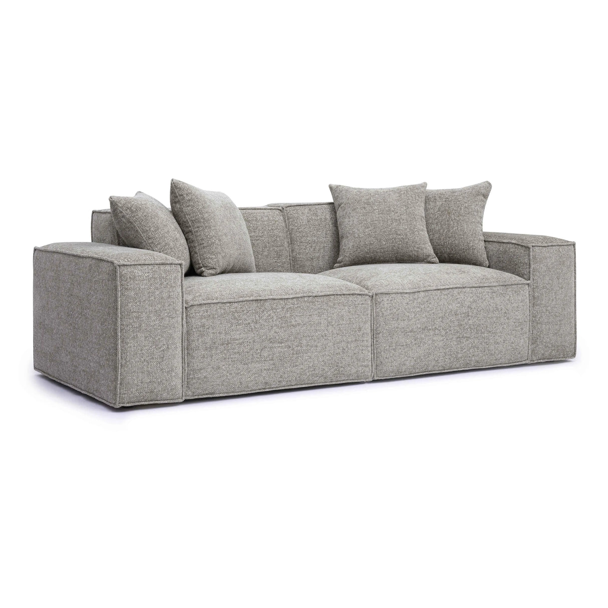 Mindy 84" Chenille Basketweave Modular Loveseat by TOV Furniture at Eve Furniture