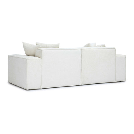Mindy 84" Chenille Basketweave Modular Loveseat by TOV Furniture at Eve Furniture