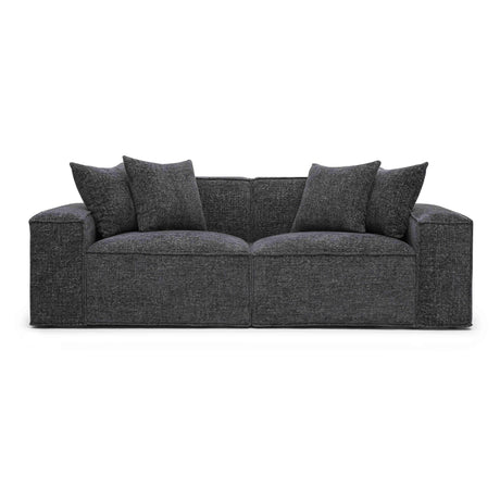 Mindy 84" Chenille Basketweave Modular Loveseat by TOV Furniture at Eve Furniture