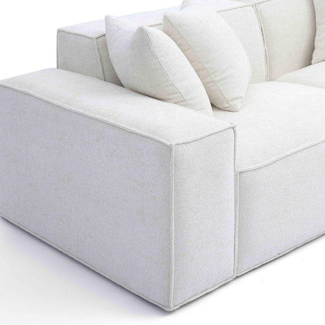 Mindy Chenille Basketweave Modular Loveseat by TOV Furniture at Eve Furniture