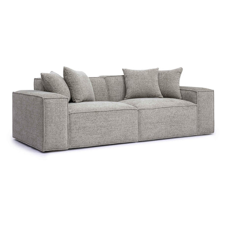 Mindy Chenille Basketweave Modular Loveseat by TOV Furniture at Eve Furniture