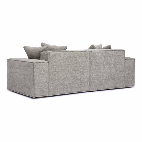 Mindy Chenille Basketweave Modular Loveseat by TOV Furniture at Eve Furniture
