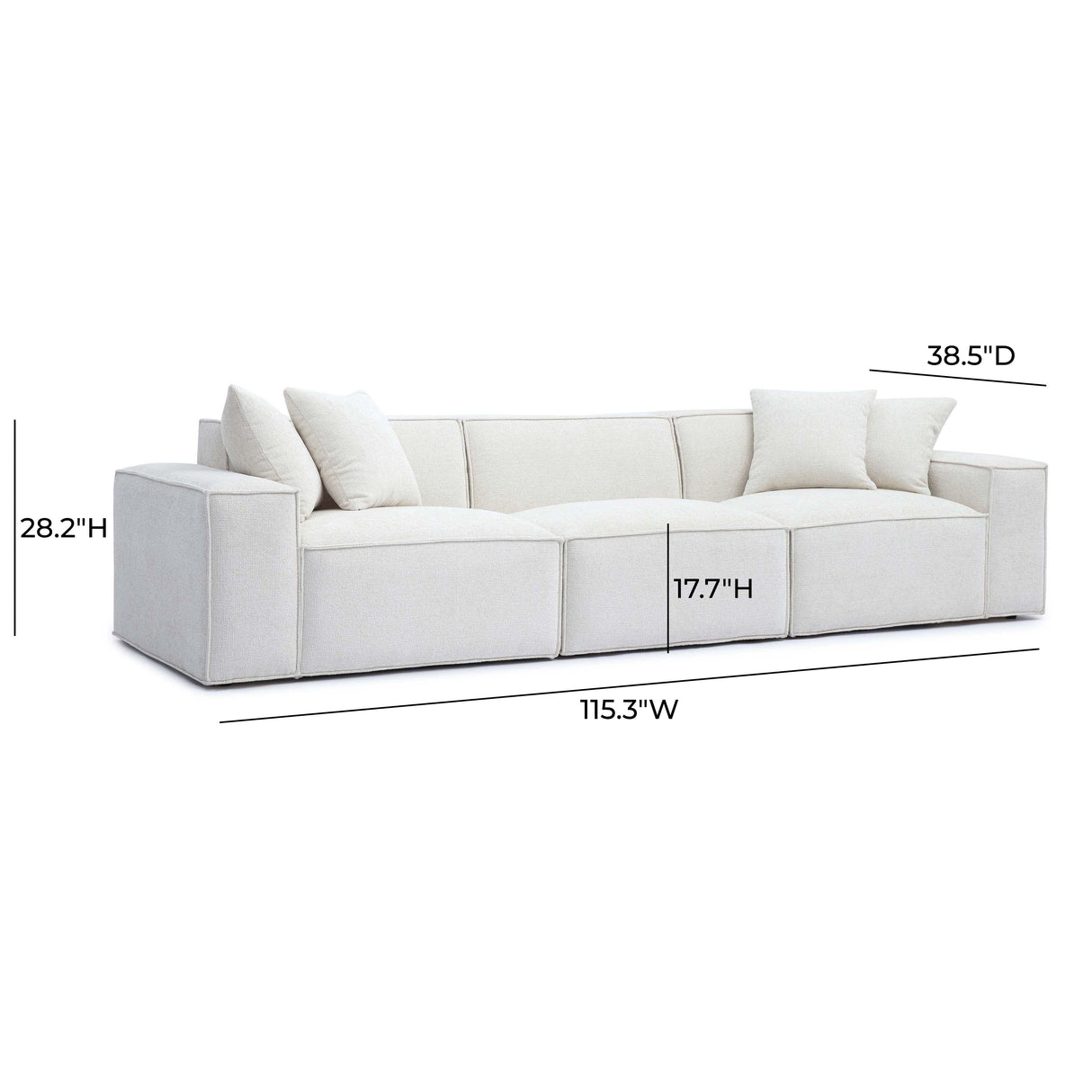 Mindy Chenille Basketweave Modular Sofa by TOV Furniture at Eve Furniture