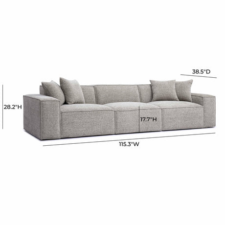 Mindy Chenille Basketweave Modular Sofa by TOV Furniture at Eve Furniture