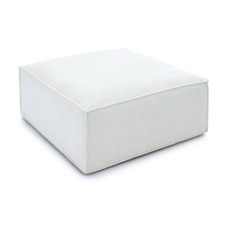 Mindy Chenille Basketweave Ottoman by TOV Furniture at Eve Furniture