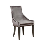 Mindy Gray Upholstered Demi Wing Chairs, Set of 2