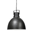 Minerva 19x22 Metallic Gray Hammered Detail Pendant Light by Mercana at Eve Furniture