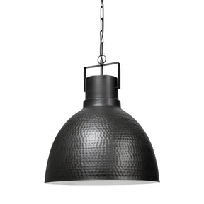 Minerva 19x22 Metallic Gray Hammered Detail Pendant Light by Mercana at Eve Furniture