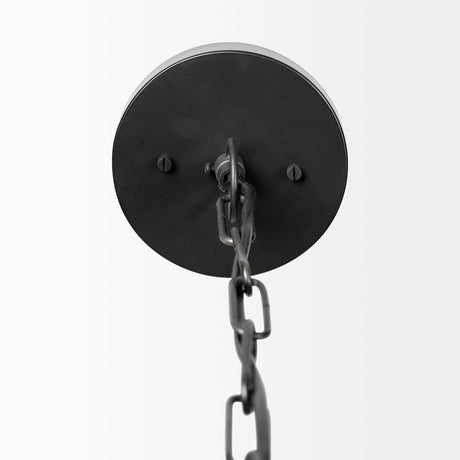 Minerva Metallic Gray Hammered Detail Pendant Light by Mercana at Eve Furniture