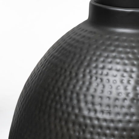 Minerva Metallic Gray Hammered Detail Pendant Light by Mercana at Eve Furniture