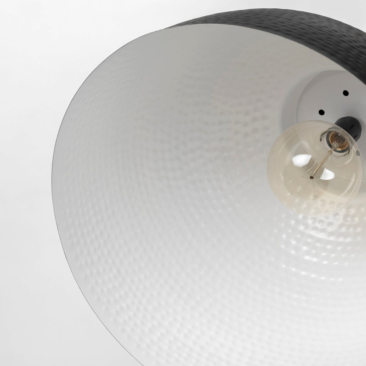 Minerva Metallic Gray Hammered Detail Pendant Light by Mercana at Eve Furniture