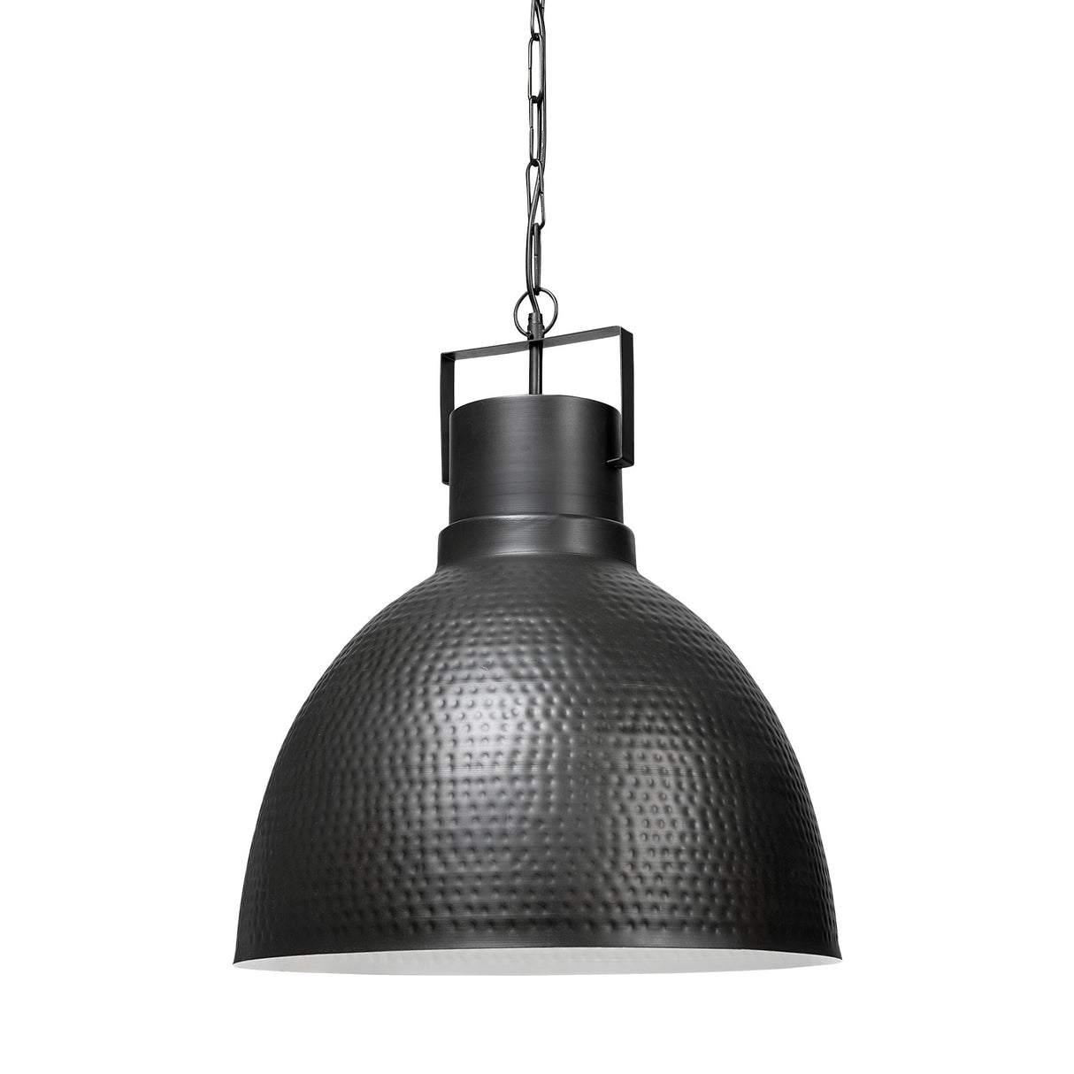 Minerva Metallic Gray Hammered Detail Pendant Light by Mercana at Eve Furniture