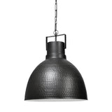 Minerva Metallic Gray Hammered Detail Pendant Light by Mercana at Eve Furniture