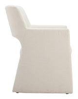 Minet Linen White Dining Chair by Zuomod at Eve Furniture