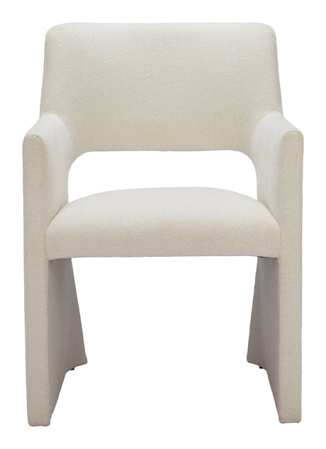 Minet Linen White Dining Chair by Zuomod at Eve Furniture