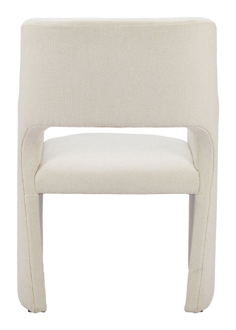 Minet Linen White Dining Chair by Zuomod at Eve Furniture