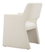 Minet Linen White Dining Chair by Zuomod at Eve Furniture