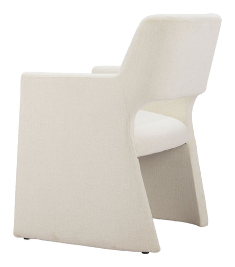 Minet Linen White Dining Chair by Zuomod at Eve Furniture