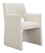 Minet Linen White Dining Chair by Zuomod at Eve Furniture