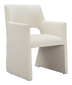 Minet Linen White Dining Chair by Zuomod at Eve Furniture