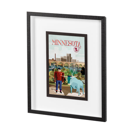 Minnesota Go USA (M) by Mercana Studio a Framed Art Print Matted under Glass by Mercana at Eve Furniture