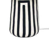 Minori Black Striped Papier Mache Table Lamp by TOV Furniture at Eve Furniture