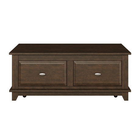 Minot Brown Cherry Lift Top Cocktail Table by Homelegance at Eve Furniture