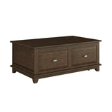 Minot Brown Cherry Lift Top Cocktail Table by Homelegance at Eve Furniture