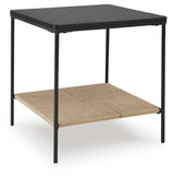 Minrich Black/Natural Accent Table by Ashley at Eve Furniture