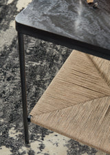 Minrich Black/Natural Accent Table by Ashley at Eve Furniture