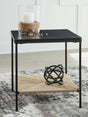 Minrich Black/Natural Accent Table by Ashley at Eve Furniture