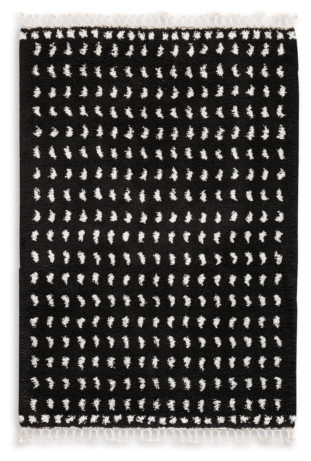 Minston Black/White 5' x 7' Rug by Ashley at Eve Furniture