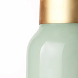 Minty Green Glass Vase W/Matte Gold Metal Neck Cuff by Mercana at Eve Furniture