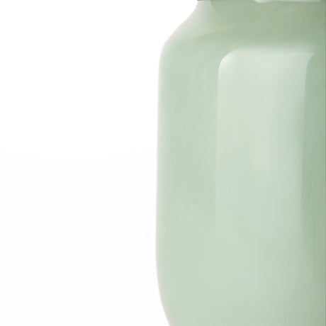 Minty Medium Green Glass Vase W/Matte Gold Metal Neck Cuff by Mercana at Eve Furniture