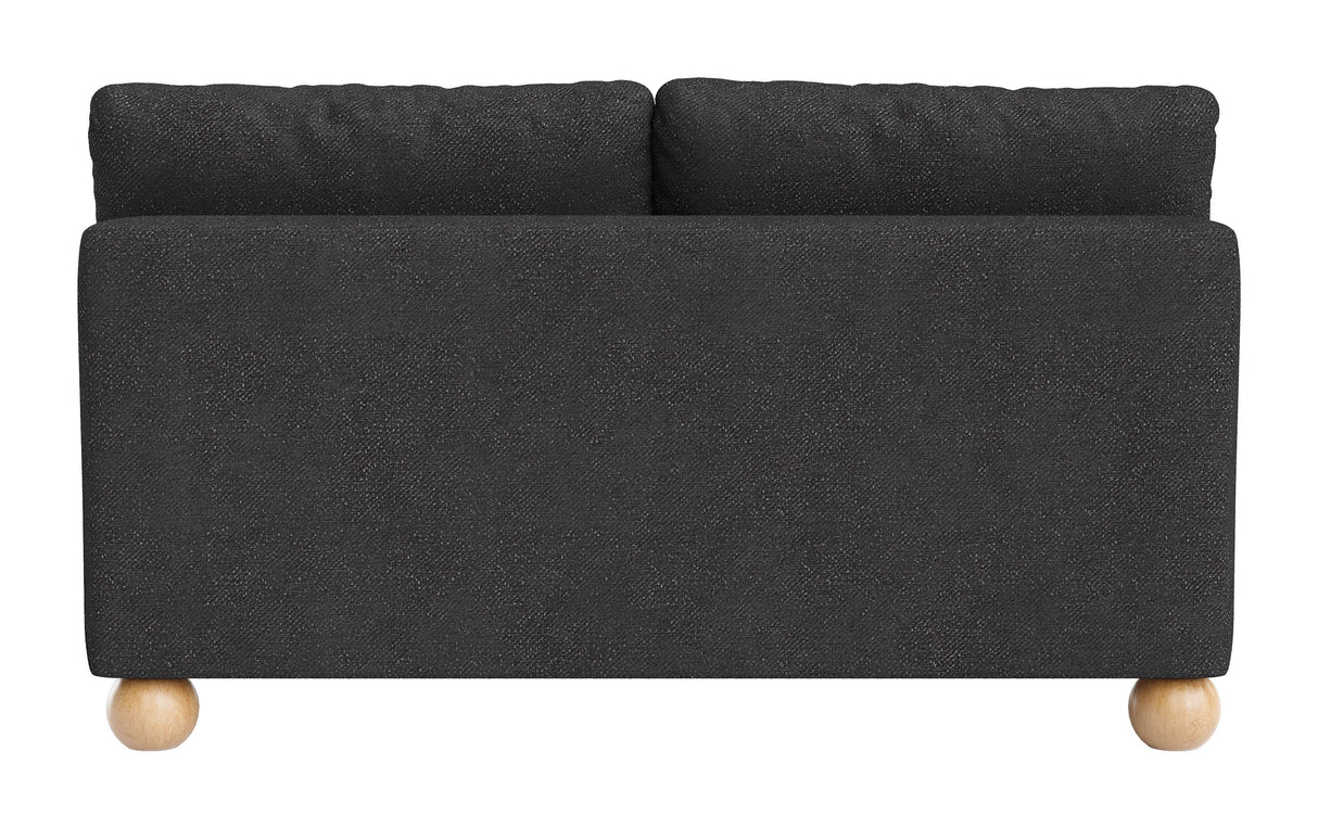 Minze Black Loveseat by Zuomod at Eve Furniture