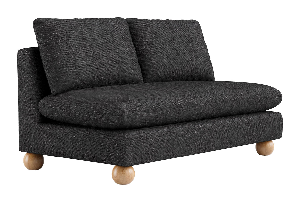 Minze Black Loveseat by Zuomod at Eve Furniture