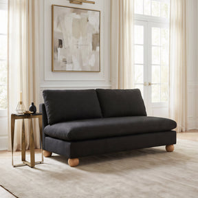 Minze Black Loveseat by Zuomod at Eve Furniture