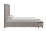 Mio Velvet Grey King Bed by New Era Innovations at Eve Furniture