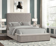 Mio Velvet Grey King Bed by New Era Innovations at Eve Furniture