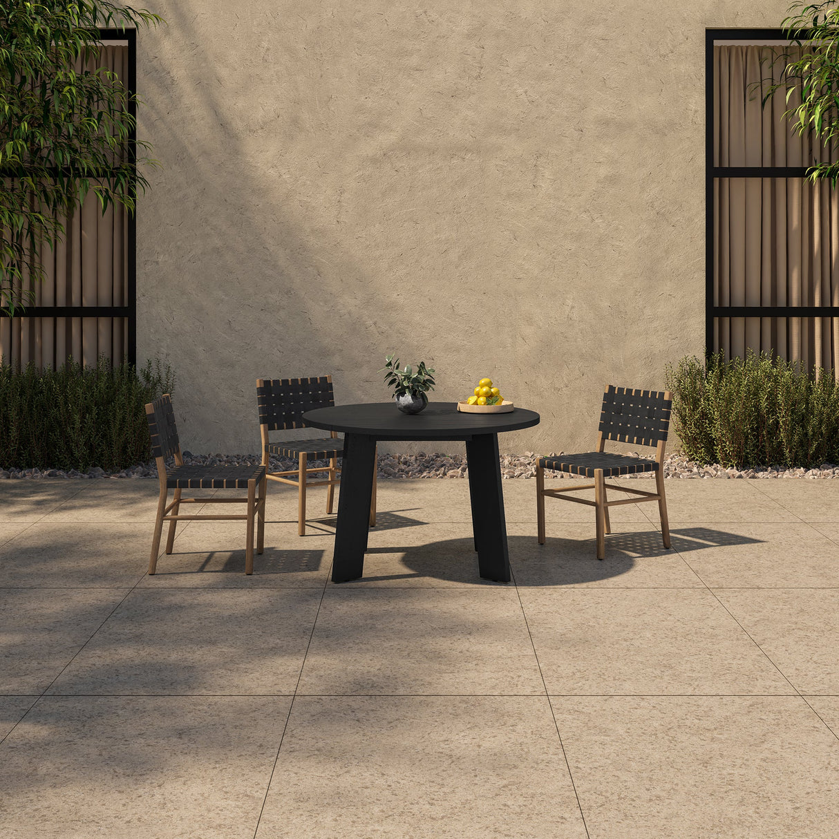 Mira Black Outdoor Dining Chair by MOES at Eve Furniture