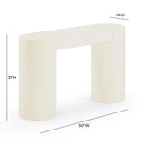 Mira High Gloss Console Table by TOV Furniture at Eve Furniture
