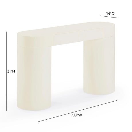 Mira High Gloss Console Table by TOV Furniture at Eve Furniture