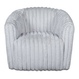 Mira Light Grey Soft Plush Fabric Swivel Chair by Ashcroft Furniture at Eve Furniture