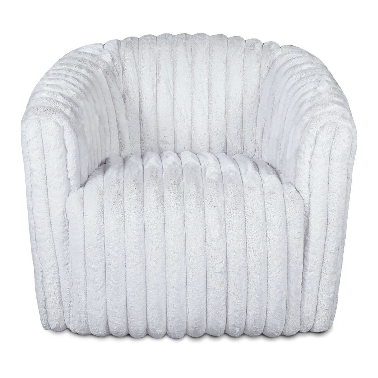 Mira White Velvet  Swivel Chair