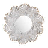 Miramar White/Natural Wall Mirror by Crestview at Eve Furniture